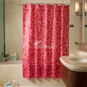 Fabulous Curve Red European Style Shower Curtain