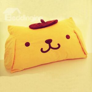 Super Soft Cute Yellow Purin Pattern Throw Pillow