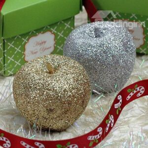 Top Selling Golden and Silver Christmas Apple Candle