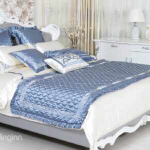 Luxury Diamond Trim 4-Piece Cotton Duvet Cover Sets