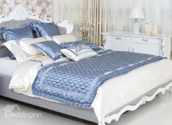 Luxury Diamond Trim 4-Piece Cotton Duvet Cover Sets