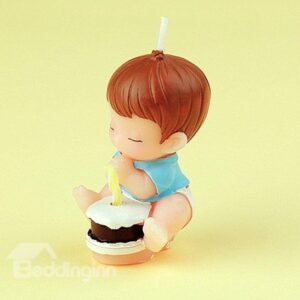 New Arrival Dear Baby Making a Wish Candle