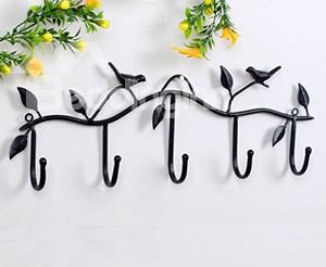 Adorable Leaves Birds Pattern European Iron Style Hooks