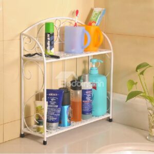 Wonderful Concise Iron Double Layers Bathroom Shelf