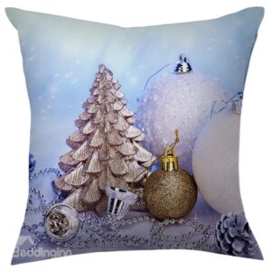 Merry Christmas Balls Decoration Pattern Throw Pillow