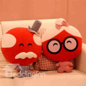 Joyous a Couple Wedding Dress Pattern Bed Pillow