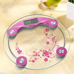 Accurate Exquisite Design Pink Floral Weight Scale