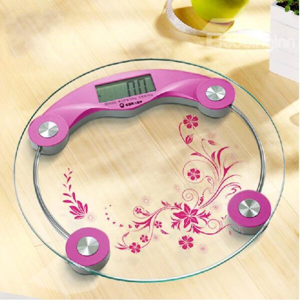 Accurate Exquisite Design Pink Floral Weight Scale