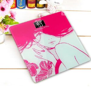 Fashion Pretty Girl Printing Accurate Red Weight Scale