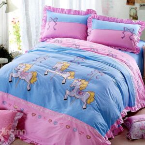 Hot Selling Merry-Go-Round Print 4-Piece Cinderella Duvet Cover Sets