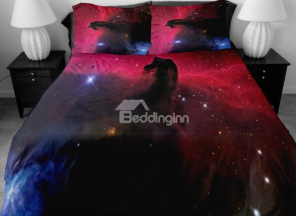 Shining Star and Vast Nebula Print 4-Piece Duvet Cover Sets
