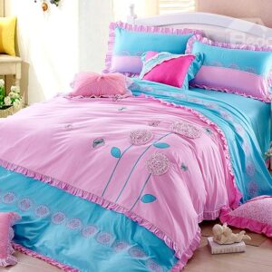 Top Quality Korean Style Concise Floral Design 4-Piece Duvet Cover Sets