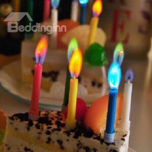 New Style Wonderful Romantic 5-Pieces Colorful Flame Candles