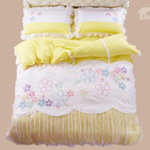 Hot Selling Colorful Flowers Print 4-Piece Duvet Cover Sets