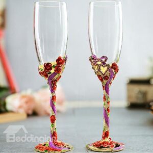 New Style Wonderful 2-Pieces Crystal Champagne Glass