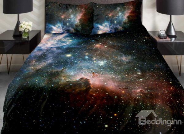 Magical Galaxy and Shining Star Print 4-Piece Duvet Cover Sets