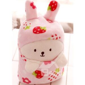 Super Lovely Little Rabbit Red Strawberry Pattern Blanket