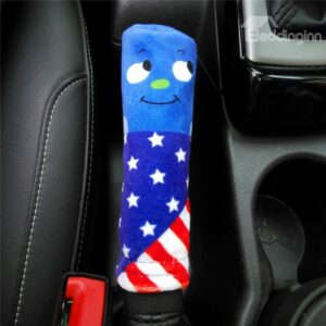 Super Cute America Flag Pattern Smile Expression Hand Brake Cover