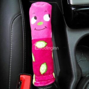 Happy Expression Few Green Leaves Pattern Hand Brake Cover