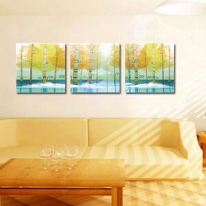 New Classic 3-Pieces of Crystal Film Art Wall Print