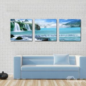 Landscape Scenery 3-Pieces of Crystal Film Art Wall Print