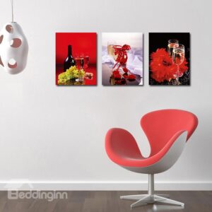 Popular Pretty 3-Pieces of Crystal Film Art Wall Print