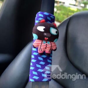 Super Lovely Entangled Rabbit Blue Car Seat Belt Cover