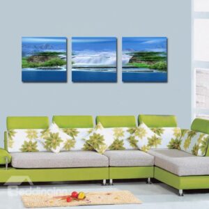 Natural Beautiful Scenery 3-Pieces of Crystal Film Art Wall Print