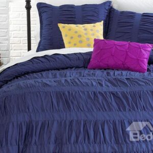 New Arrival Solid Color Wrinkled Cotton Lace Duvet Cover Sets
