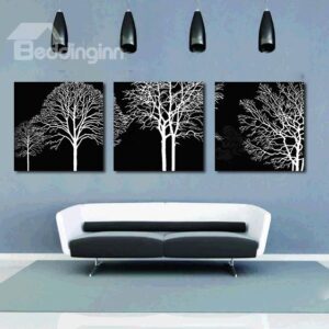 Pretty Unique Tree 3-Pieces of Crystal Film Art Wall Print