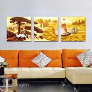Everything is Going Smoothly 3-Pieces of Crystal Film Art Wall Print