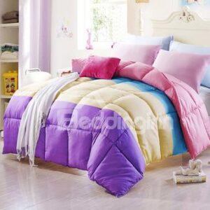 Stylish Comfortable Soft Four Colors Matching Quilt