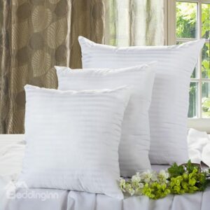 High Quality PP Cotton Pure White a Pair Throw Pillow