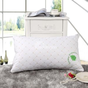 Super Comfortable Twill Squares Green Leaves One Pair Bed Pillow