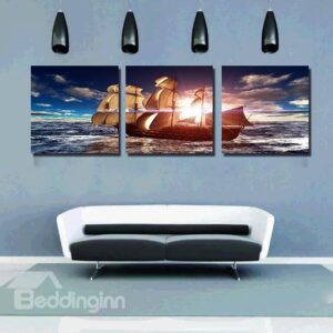 Best Selling Wonderful 3-Pieces of Crystal Film Art Wall Print