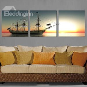 Beautiful Glamourous 3-Pieces of Crystal Film Art Wall Print