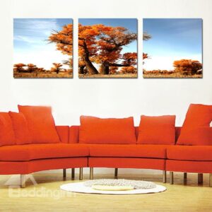 Fantastic Autumn Tree 3-Pieces of Crystal Film Art Wall Print