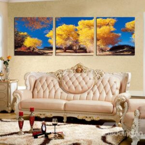Top Selling Pretty Trees 3-Pieces of Crystal Film Art Wall Print