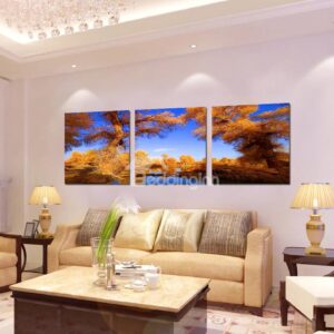 New Classic Autumn 3-Pieces of Crystal Film Art Wall Print