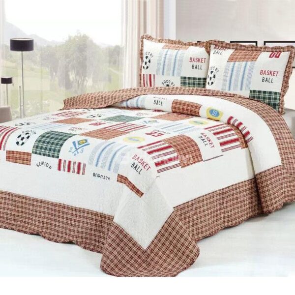 Stylish Basketball and Short Colored Stripes Pattern Bed in a Bag