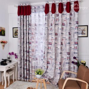 Hot Selling London Style Light Insulation Linen Custom Made Curtain