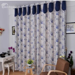High Quality Blue Classic Design Thermal Insulation Custom Made Curtains