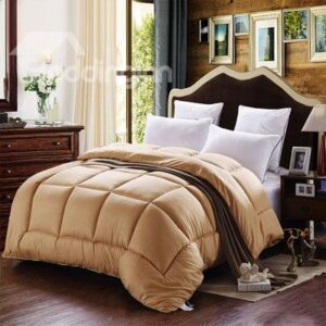 High Quality Gorgeous Warm and Comfortable Solid Color Thicken Quilt