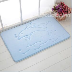 High Quality Coral Fleece 3D Dolphins Doormat