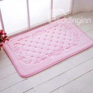 High Quality Coral Fleece 3D Grid Doormat