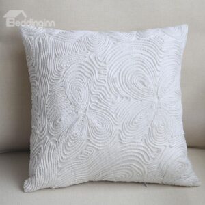 Luxury Hand Made European Style Pure White Throw Pillow