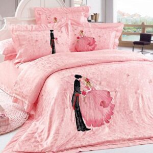 Hot Selling Romantic Lovers Embossed 4-Piece Duvet Cover Sets