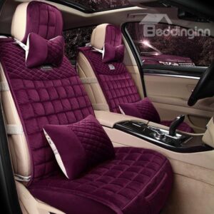 High Quality Super Warm Solid Color Velvet Material Car Seat Cover