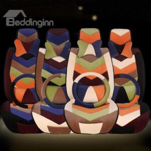 Excellent Combination of Bright Color Pattern Wool Car Seat Cover