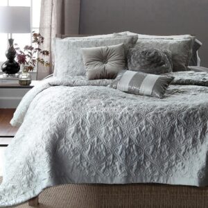 European Style Silk-Like Pure Gray Bed in a Bag Set